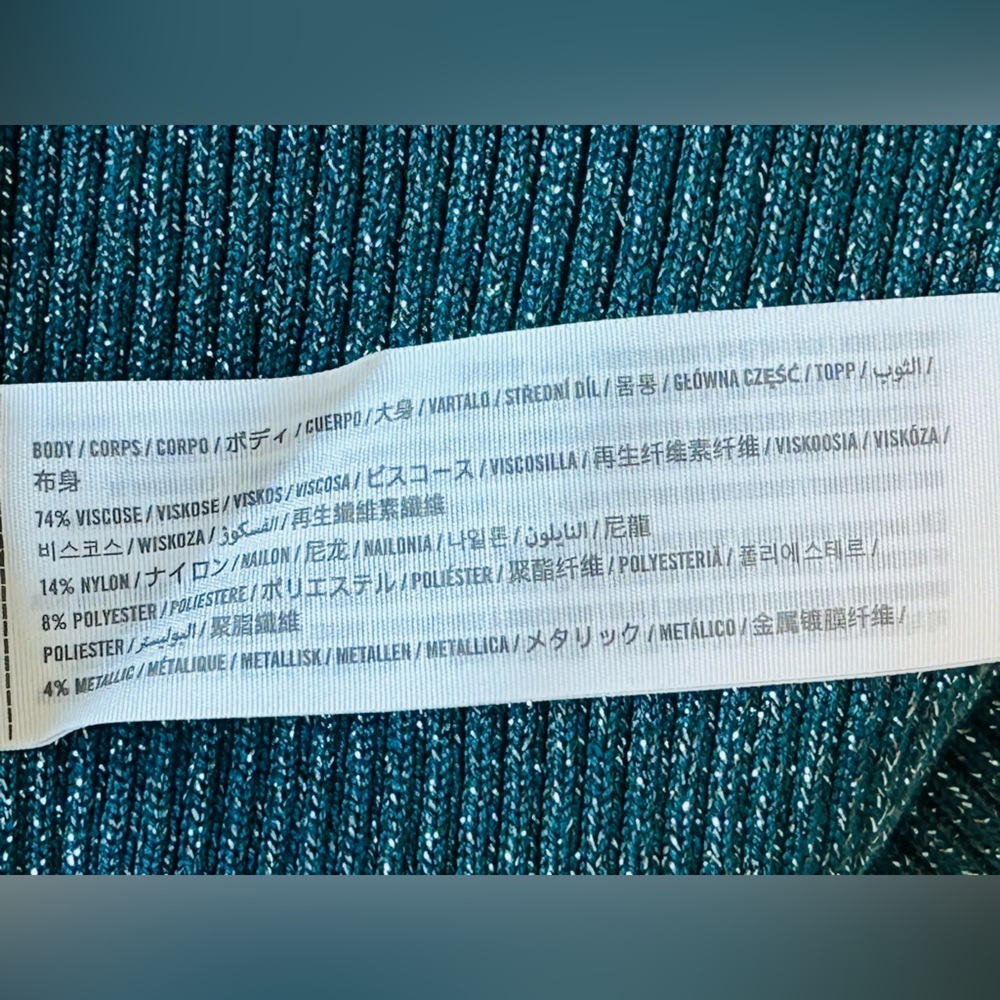 Abercrombie & Fitch Elegant Teal Long Sleeve Dress - Picture 8 of 12